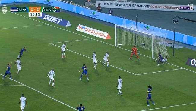 فرصة خطيرة من الرأس الاخضر علي مرمي جنوب افريقيا بكأس امم افريقيا