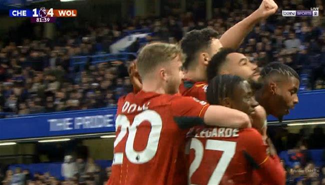 هدف ولفرهامبتون الرابع في مرمي تشيلسي بالدوري الانجليزي