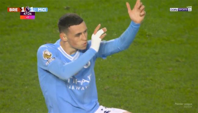 هدف فودين الاول في مرمي برينتفورد بالدوري الانجليزي