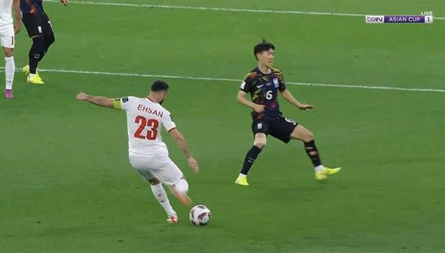 احسان حداد كاد ان يسجل هدف خرافي للاردن امام كوريا الجنوبية