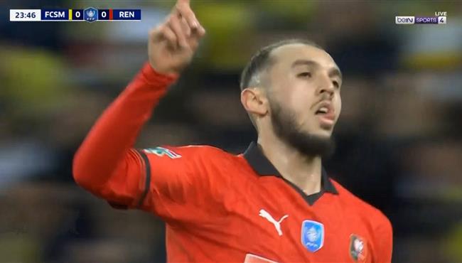 هدف امين غويري العالمي في مباراة رين وسوشو بكأس فرنسا