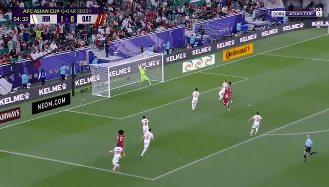 فرصة اكرم عفيف علي مرمي ايران في نصف نهائي كأس اسيا