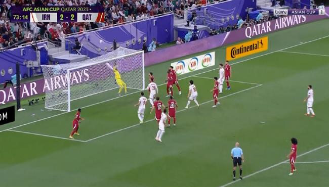 حارس قطر ينقذ هدف محقق لـ ايران بكأس اسيا