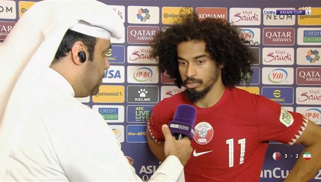 تصريحات اكرم عفيف بعد فوز قطر علي ايران والتأهل لنهائي كأس اسيا