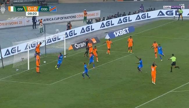 هدف الكونغو الملغي امام كوت ديفوار في كأس امم افريقيا