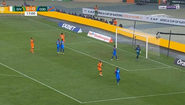أدينجرا يهدر فرصه هدف لـ كوت ديفوار امام الكونغو الديمقراطية