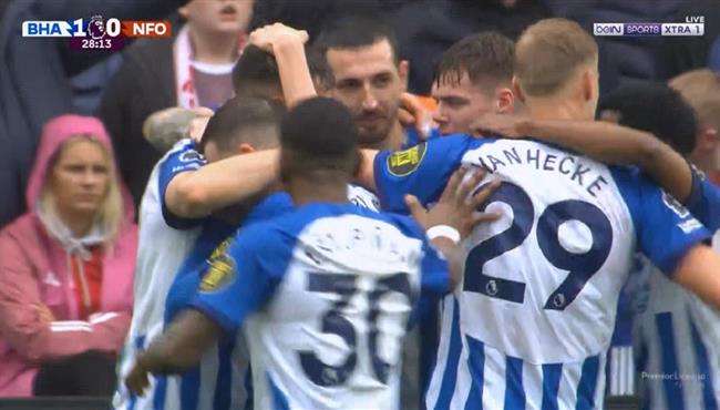 هدف فوز برايتون علي نوتينجهام فورست 1 0 الدوري الانجليزي