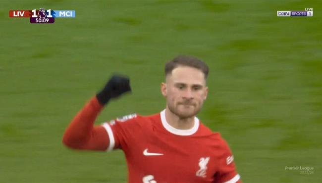 هدف تعادل ليفربول مع مانشستر سيتي 1 1 ماك اليستر