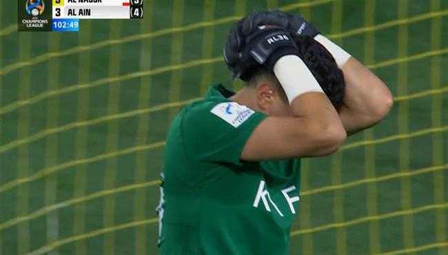 هدف العين الثالث في مرمي النصر بعد خطأ كارثي من الحارس راغد النجار