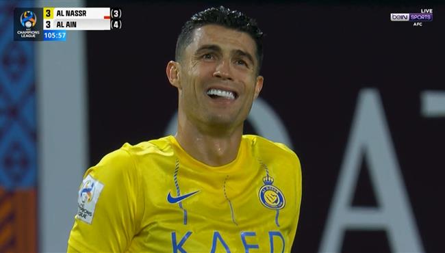 رونالدو كاد ان يبكي بعد ضياعه لهدف محقق امام العين في دوري ابطال اسيا