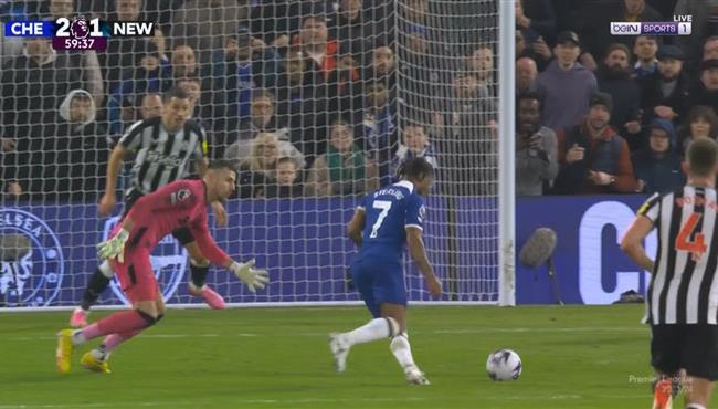 رحيم ستيرلينج يهدف هدف محقق بطريقة غريبة امام نيوكاسل بالدوري الانجليزي