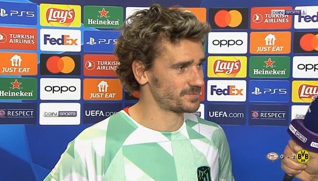 تصريحات جريزمان بعد مباراة اتلتيكو مدريد وانتر ميلان في دوري ابطال اوروبا