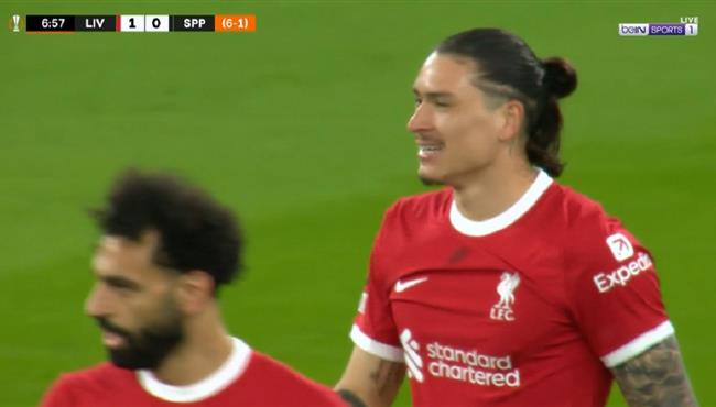 هدف داروين نونيز في مرمي سبارتا براج بالدوري الاوروبي