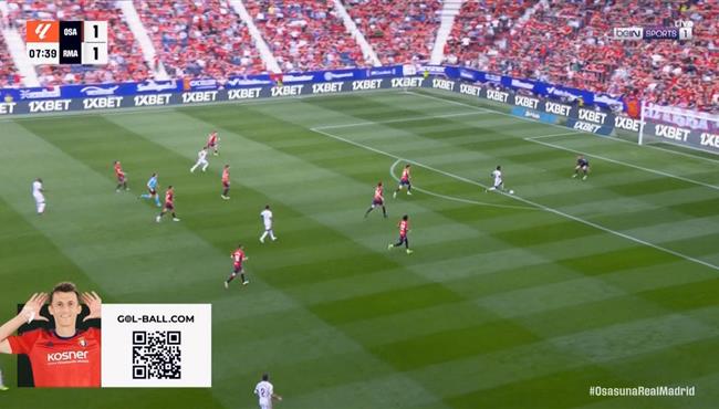 فينيسيوس جونويور يهدر انفراد تام امام اوساسونا بالدوري الاسباني