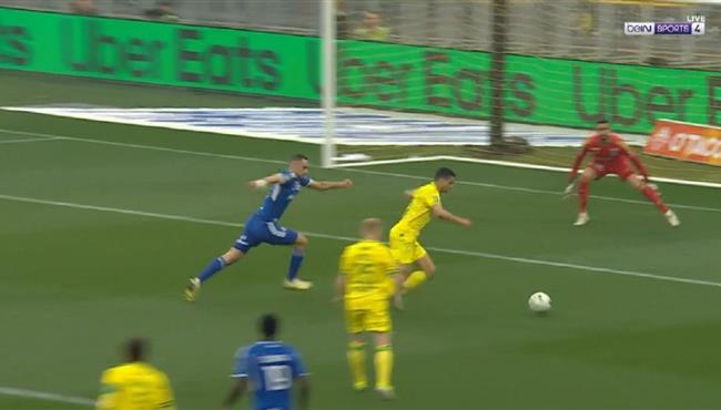 مصطفي محمد كاد ان يسجل هدف امام ستراسبورج في الدوري الفرنسي