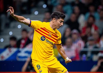 فيديو ليفاندوفسكي يسجل هدف برشلونة الثاني أمام أتلتيكو مدريد