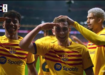 فيديو فيرمين لوبيز يسجل هدف برشلونة الثالث أمام أتلتيكو مدريد