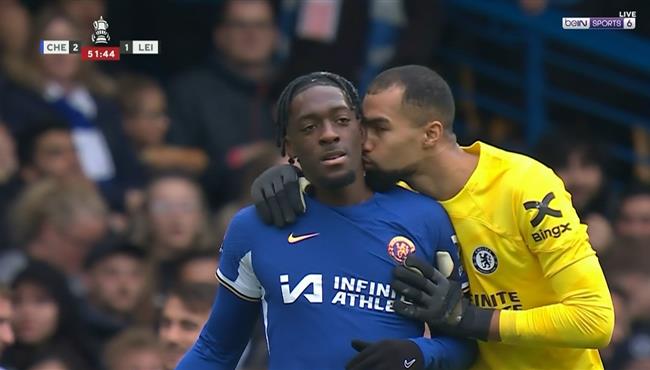 هدف كوميدي في مباراة تشيلسي وليستر سيتي بكأس الاتحاد الانجليزي