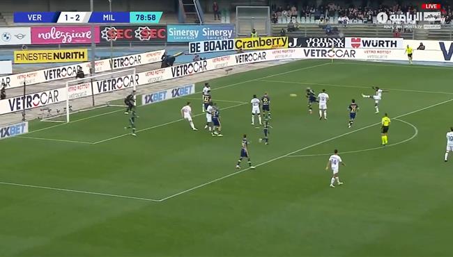 هدف رائع علي الطاير في مباراة ميلان وهيلاس فيرونا بالدوري الايطالي