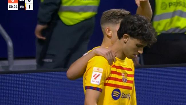 هدف برشلونة الاول في مرمي اتلتيكو مدريد بالدوري الاسباني جواو فيليكس