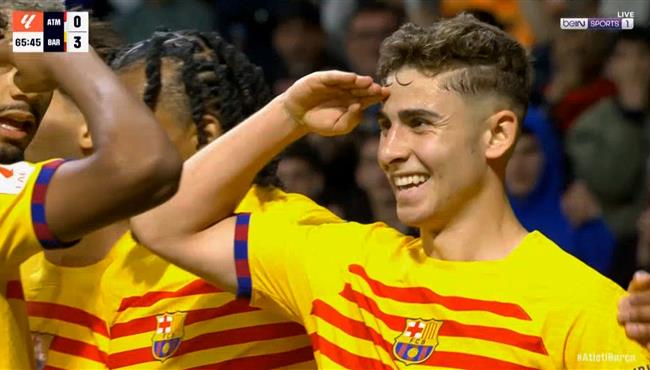 هدف برشلونة الثالث في مرمي اتلتيكو مدريد بالدوري الاسباني فيرمين