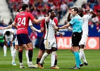 أوساسونا يرد في بيان رسمي على ريال مدريد وينفي الهتافات العنصرية ضد فينيسيوس