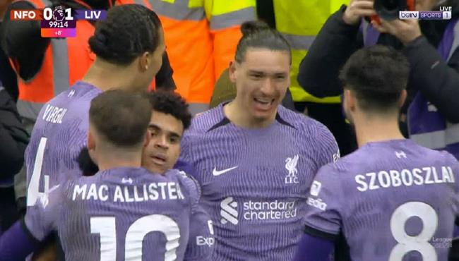 هدف فوز ليفربول القاتل على نوتينجهام 1 0 داروين نونيز