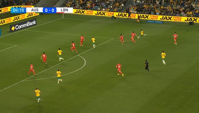 هدف رائع في مباراة لبنان واستراليا بتصفيات كأس العالم