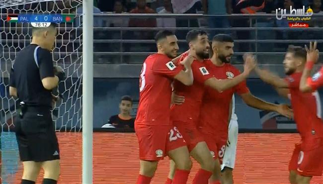 هدف فلسطين الخامس في مرمي بنجلاديش بتصفيات كأس العالم