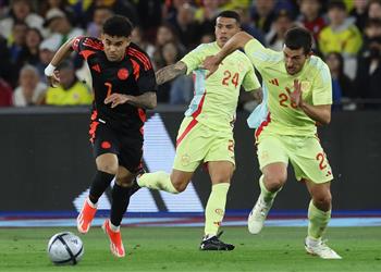 فيديو كولومبيا تفوز على إسبانيا بهدف ودي ا