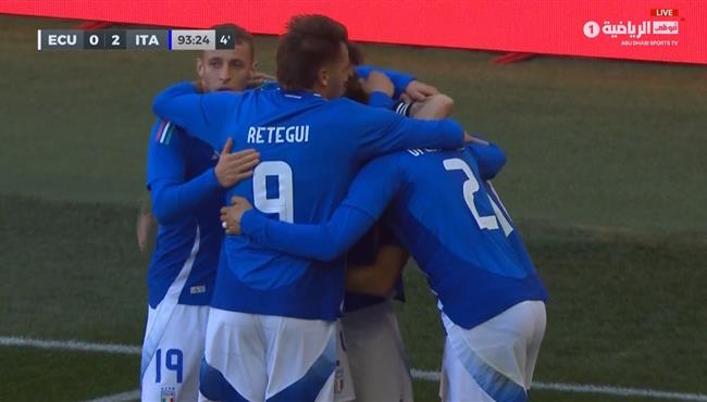 هدف ايطاليا الثاني في مرمي الاكوادور مباراة ودية
