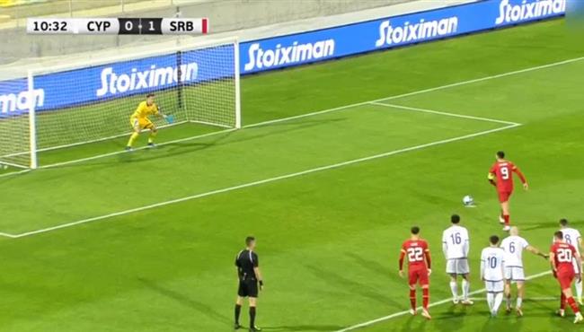 ميتروفيتش يهدر ركلة جزاء في مباراة صربيا وقبرص