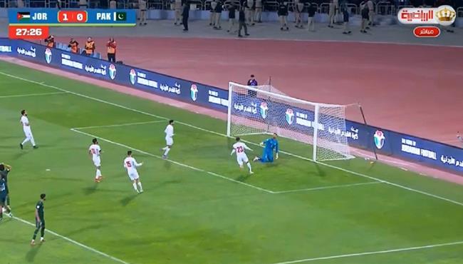 هدف الاردن الثاني في مرمي باكستان بتصفيات كأس العالم
