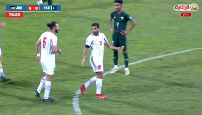 هاتريك موسي التعمري في مباراة الاردن وباكستان