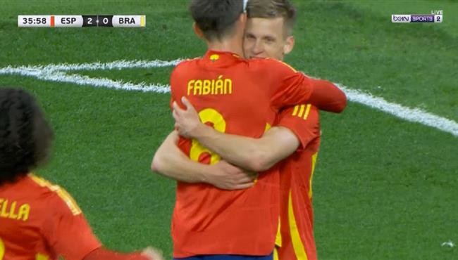 هدف اسبانيا الثاني في مرمي البرازيل