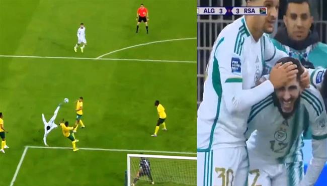 هدف ياسين بنزية الخرافي في مرمي جنوب افريقيا