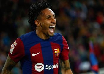 فيديو رافينها ي سجل هدف برشلونة الأول أمام لاس بالماس