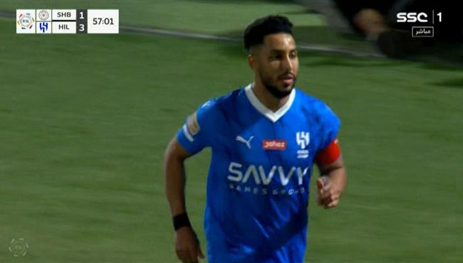 هدف سالم الدوسري في مرمي الشباب بالدوري السعودي