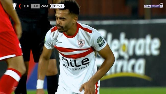 اصابة وخروج اوباما في مباراة الزمالك وفيوتشر بكأس الكونفيدرالية