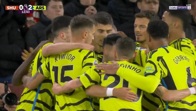 هدف ارسنال الثاني في مرمي شيفيلد يونايتد بالدوري الانجليزي