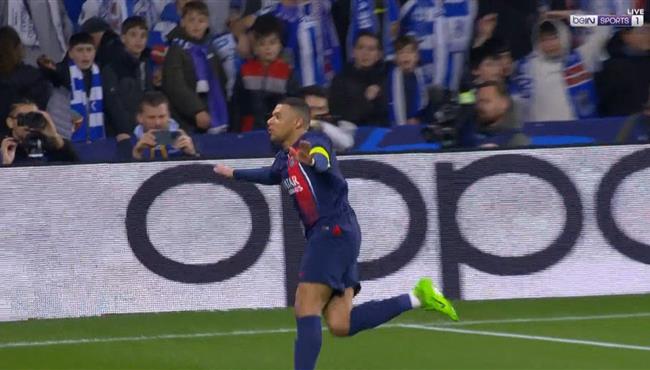 هدف مبابي الاول الرائع في مرمي ريال سوسيداد بدوري ابطال اوروبا