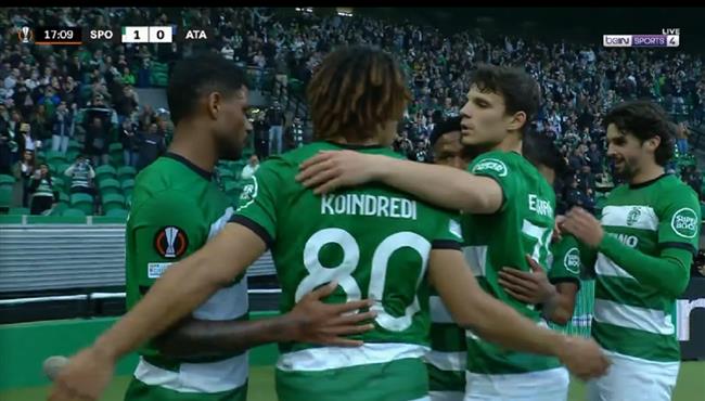 اهداف مباراة اتالانتا وسبورتينج لشبونة 1 1 الدوري الاوروبي