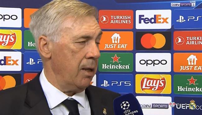 تصريحات انشيلوتي بعد مباراة ريال مدريد ولايبزيج بدوري ابطال اوروبا