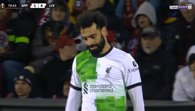 محمد صلاح كاد ان يسجل هدف امام سبارتا براج بالدوري الاوروبي