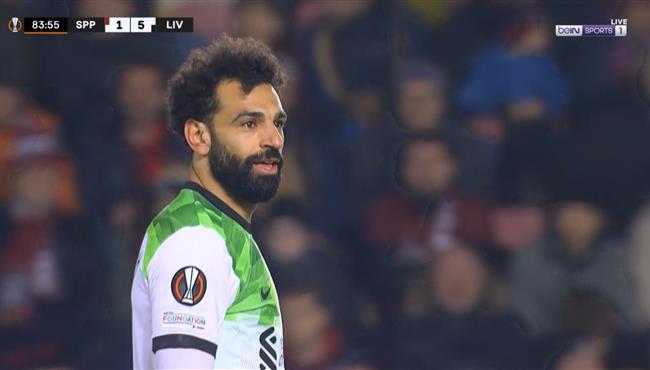هدف محمد صلاح الملغي في مرمي سبارتا براج بالدوري الاوروبي
