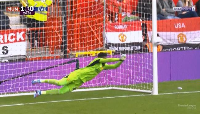 تصدي اونانا يحرم ايفرتون من تسجيل هدف بالدوري الانجليزي