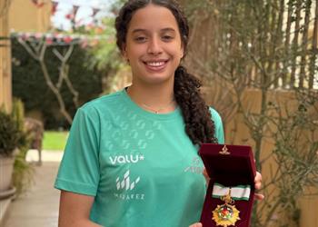 هنا جودة تعلن حصولها على وسام الرياضة من رئيس الجمهورية