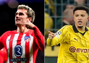 تشكيل مباراة أتلتيكو مدريد وبوروسيا دورتموند في دوري أبطال أوروبا جريزمان وسانشو أساسيان