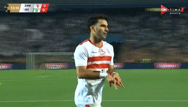 هدف احمد سيد زيزو الاول في مرمي الاتحاد السكندري بالدوري المصري