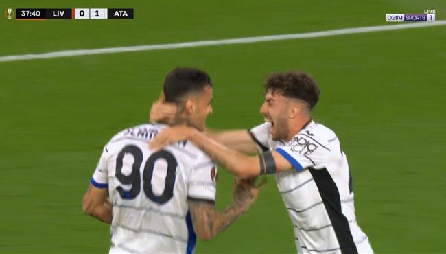 هدف اتالانتا الاول في مرمي ليفربول بالدوري الاوروبي